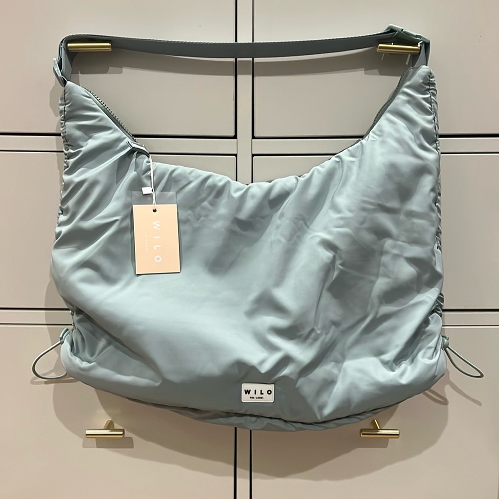 NWT Wilo the Label Ruched Sling Bag in Rosemary
